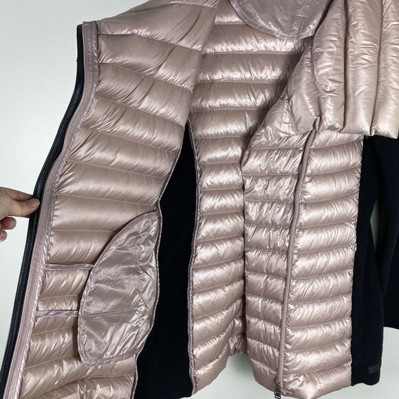 Calvin Klein Performance Woman’s Size Medium Down Puffer Jacket Pink Black - Picture 5 of 11